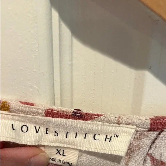 Lovestitch Floral Wrap Mini Dress in Pink and Yellow - Picture 2 of 3